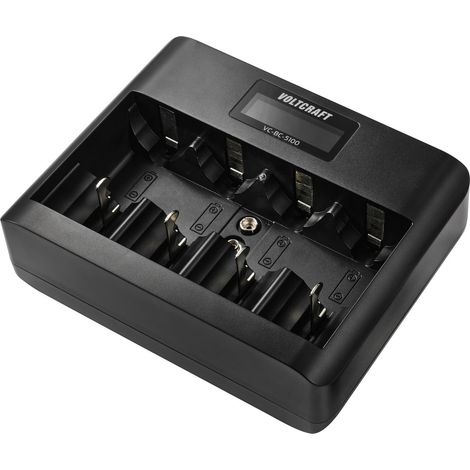 VOLTCRAFT VC-BC-5100 Chargeur de piles rondes NiMH, Li-ion LR6 (AA), LR03 (AAA), LR14 (C), LR20 (D),