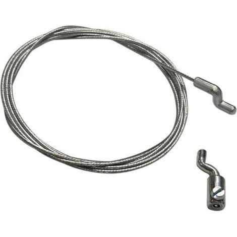 Câble flexible universel en acier pour tondeuses à gazon avec serre-câble ZS, idéal pour la commande des gaz et de l'accélérateur, 1900 mm, tête SZ, matériel de jardinage