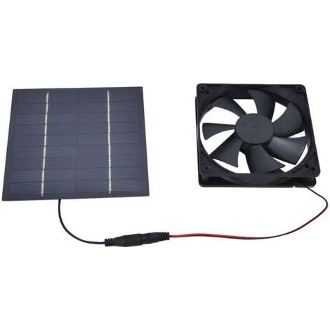 PA AIPERQ SJLERST Solar-Staubsauger, stabiler Multifunktionsventilator mit Solarpanel, 3000 U/min, 10 W, 12 V, 2 A für Hühnerställe (1/4)