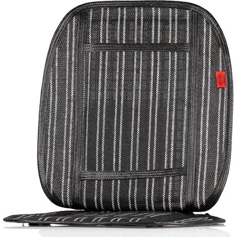 HEYNER® Klimasitzauflage belüftet Auto kühlend atmungsaktiv vorn gegen Schwitzen Sitzauflage Sitzbezug Kühlung Rückenkühler Klima Auflage Pkw Lkw