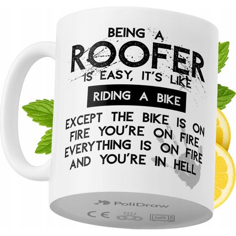 Mug humoristique pour couvreur, avec un texte amusant et un design graphique original. Idéal pour les anniversaires, les fêtes et les occasions spéciales. Mug premium pour la maison, le bureau et le t (1/5)