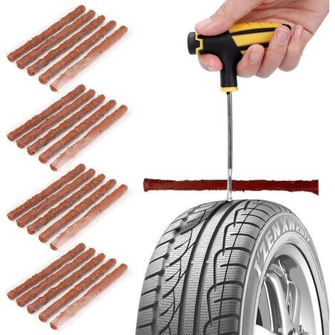 Kit de réparation pneu tubeless 20 pièces - Pneu tubeless route - Réparation pneu extérieur en cas de crevaison - voiture - vélo (1/5)