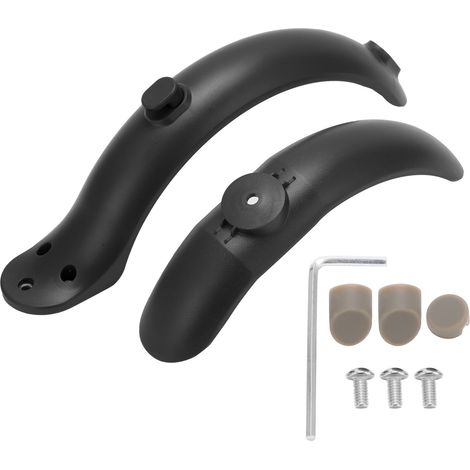 Vorder- und Hinterradschutzblechset für Elektroroller mit Werkzeug für Xiaomi M365 Zubehör Schwarz.