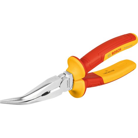 Bosch PRO Plier VDE Long Nose Pliers bent 40 200mm 1600A02NE4 (1/4)
