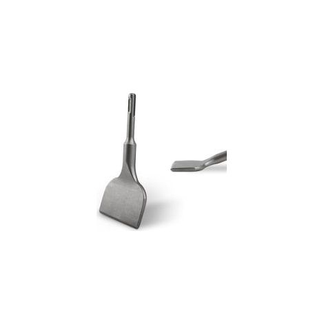 Burin à carrelage SDS plus - Extra large - 75 mm - Courbé - 165 mm de long - En acier haute performance - Qualité professionnelle - Pour carrelage et colle à carrelage