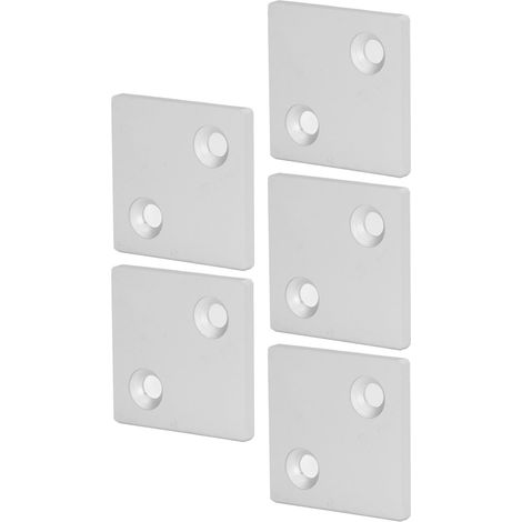 Capuchons d'extrémité en aluminium 5 pièces, profilé 8080 double rainure, bouchons de fin pour imprimante 3D et CNC, argent (1/5)