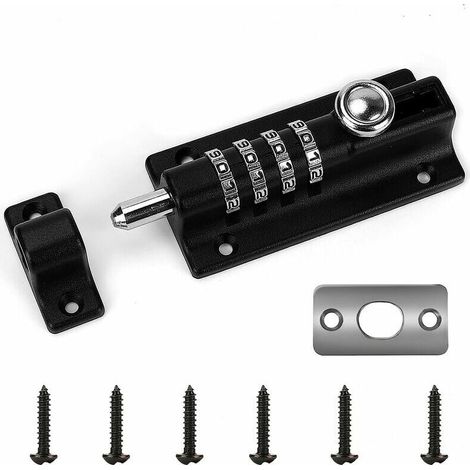 Cadenas à combinaison de sécurité de haute qualité pour une utilisation intérieure et extérieure, facile à installer, options de montage polyvalentes  alliage de zinc massif, ensemble
