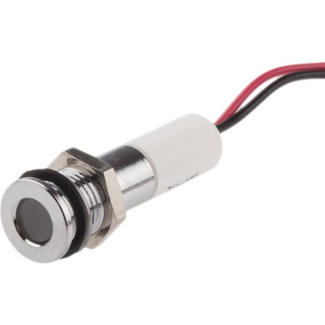 Voyant LED lumineux Blanc RS PRO, dia. 8mm, 220V c.a., IP67 ( Prix pour 1 ) (1/2)