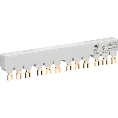 Peigne d'alimentation 65A Max pour 4 MS116-MS/MO132 sans contact auxilliaire 1SAM201906R1104 ABB H440070