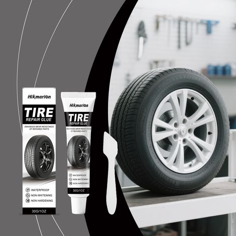 Autoreifen-Pflegekleber, Mittel zur Reparatur von Reifenschäden und -rissen, für die tägliche Außenpflege – 30 g × 1 + Schaber × 1 -- DE (1/5)