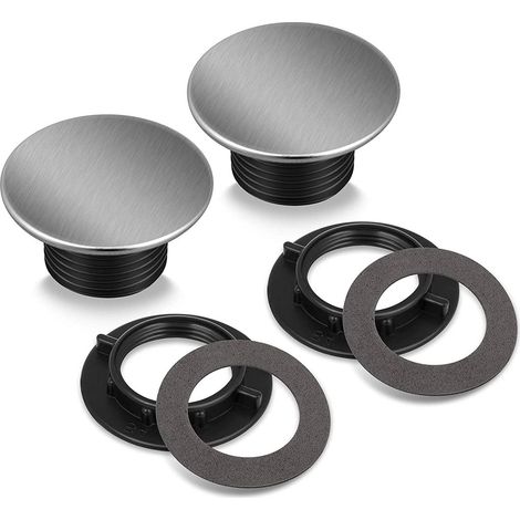 Tapa de acero inoxidable para orificio de grifo de fregadero - Tapa para orificio de grifo de encimera de cocina, 1 pieza (1/5)