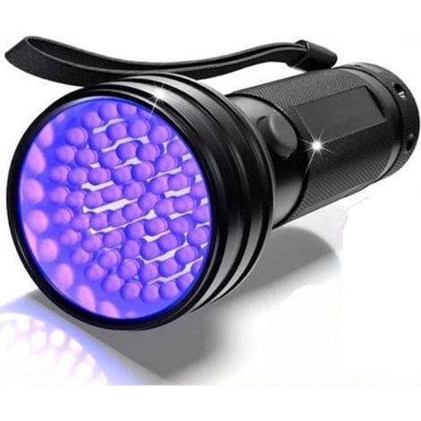 Lampe torche UV 51 LED, lumière ultraviolette 395 UV, détecteur de billets, lumière anti-scorpions, détecteur d'urine d'animaux domestiques, détecteur de teigne du chat. (1/5)