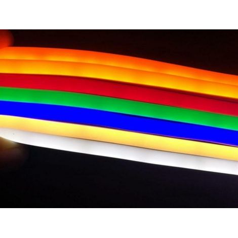 Bobina striscia led tubo flessibile 50m 24v 120led/m smd2835 luce neon ip65
