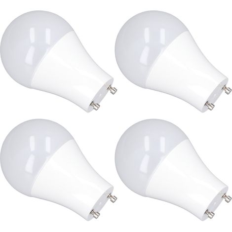 Lot de 4 ampoules GU24 LED A19 haute luminosité et économie d'énergie, 120 V, 9 W, blanc froid 5000 K, pour chambre ou bureau. (1/5)