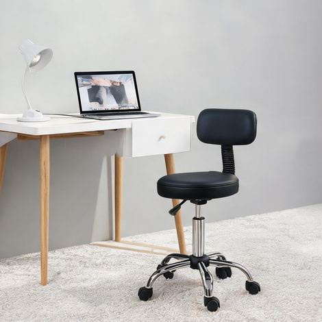 Tabouret nero en finta pelle metallo 51 x 46 x 93 cm (1/5)