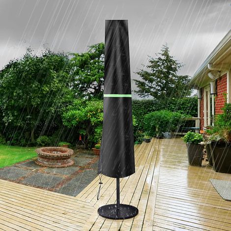 Couverture de Parasol, Housse Protection pour Parasol, Housse de Parasol Jardin, Nouvelle 210D Protege Parasol avec Perche Télescopique et Bande Magique, Imperméable, Anti-UV-240 x 57 x 57 cm (1/5)
