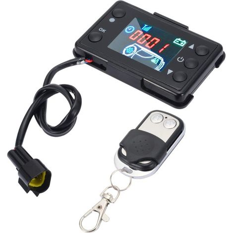 Contrôleur de chauffage de voiture 12 V LCD avec télécommande à 4 boutons pour chauffage de voiture diesel (1/5)