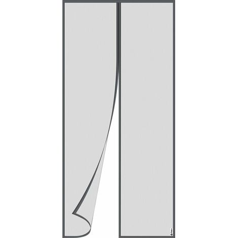 VURAHOME - Moustiquaire Porte Magnétique ,Moustiquaire Rideau Moustiquaire Magnétique Noire Rideau pour Portes Fenêtres Anti Moustiques Mouches (Gris, 90x210 CM) (1/5)