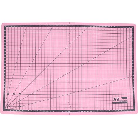 Planche de découpe pliante A3, composite PVC à âme blanche, auto-cicatrisante, outil DIY fait main (Rose) (1/5)