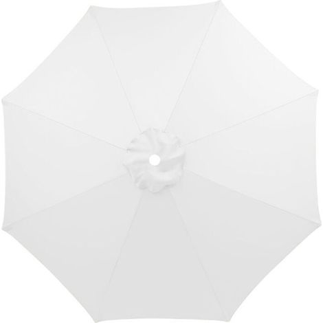 Housse de rechange pour parasol. 8 baleines. 3 m. imperméable. anti-UV. tissu de rechange. Blanc
