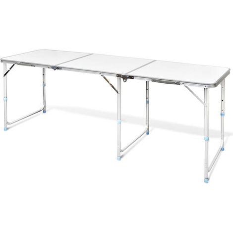 Mesita plegable de aluminio camping 180 x 60 cm vidaXL (1/5)
