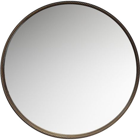 Miroir rond doré élégant style contemporain pour salon - doré finition élégante (1/2)