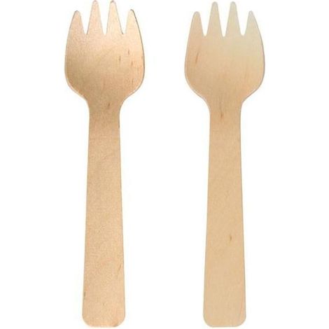 6 fourchettes en bois 10,5 cm