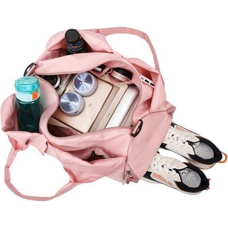 Longziming - Sac de sport pour le yoga 49 x 25 x 21 cm – Grand compartiment de rangement, séparation étanche, bandoulière amovible, tissu Oxford (1/5)