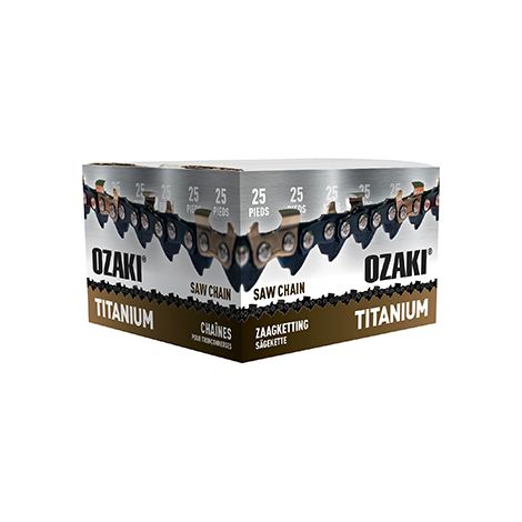 rouleau de chaîne de tronçonneuse ozaki semi-carrée, 3/8 ,043 low pro 25 pieds avec induction titane des couteaux.