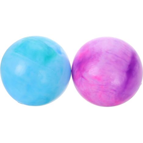 Lot de 2 petites balles de pilates gonflables de 30 cm en PVC résistant - Balles de gymnastique et de yoga polyvalentes pour fitness, piscine, plage et jeux en plein air (1/5)