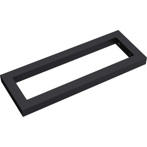 Mai & Mai Équerre de Fixation en Inox Noir 1 Pièce Support pour Étagère Mural Robuste WH1 50cm (1/5)