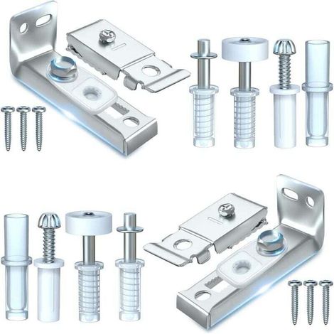 Kit de réparation pour porte pliante – Lot de 2 pièces – Pivots et roues de guidage en métal – Capacité 50 lbs – Compatible épaisseur 1' à 1-3/8' (1/5)