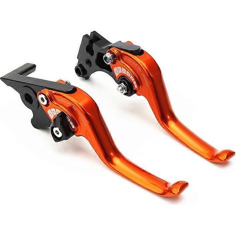 Convient pour la moto Gokin THOR1000 2022, klaxon de frein et d'embrayage court modifié à deux doigts (orange) (1/5)