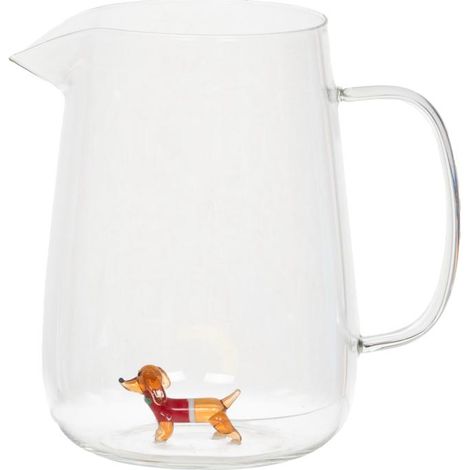 Amadeus - Pichet en verre décoré 170cl teckel noël