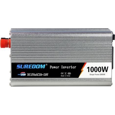 1000W Inverter DC 12V à AC 220V Puissance de la voituremodifié inverseur de camping à onde sinusodale (1/5)