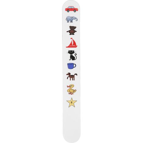 Lot de 1 carton test oculaire motif animal coloré, bâton de fixation pour enfants, revêtement imperméable épais, testeur de vision clair. (1/5)