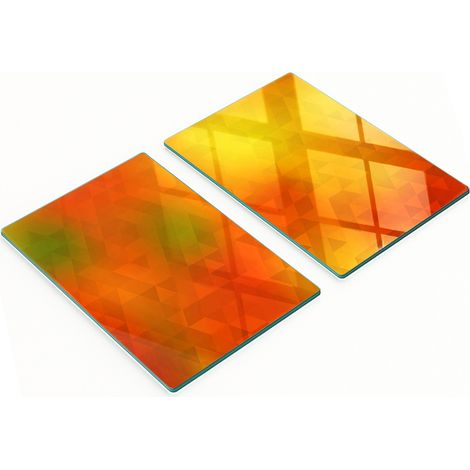 Tableaux en verre résistants et élégants avec un motif triangulaire abstrait 2x40x52 cm (1/5)
