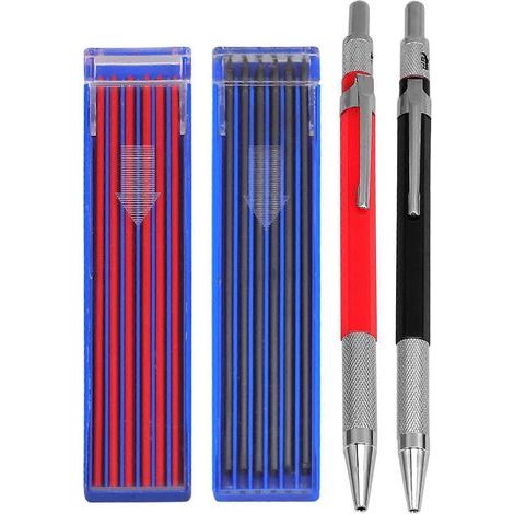 jeu de crayons de charpentier, porte-mines, crayons à écriture automatique, crayons de construction avec recharges-15.00X1.00X1.00CM (1/3)