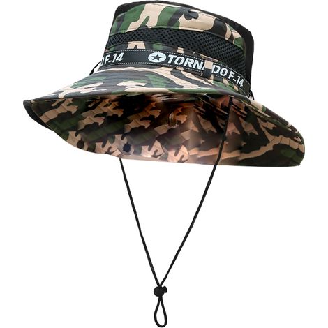 Chapeau Bob - Imperméable Protection UV Bord Large - Pêche Randonnée Jardin Plage - 1 Pièce (1/5)