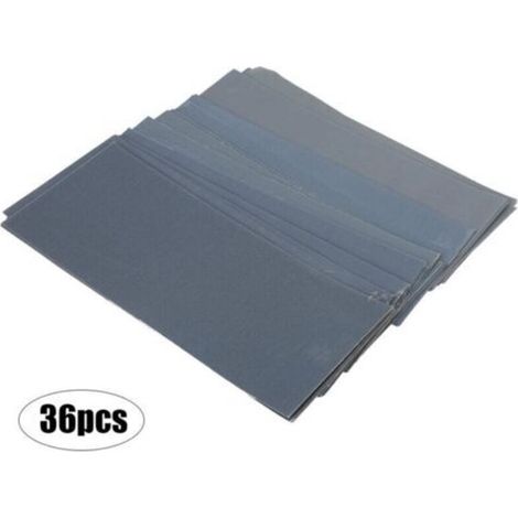 Ensemble de 36 papiers de verre 400-3000 pour le polissage