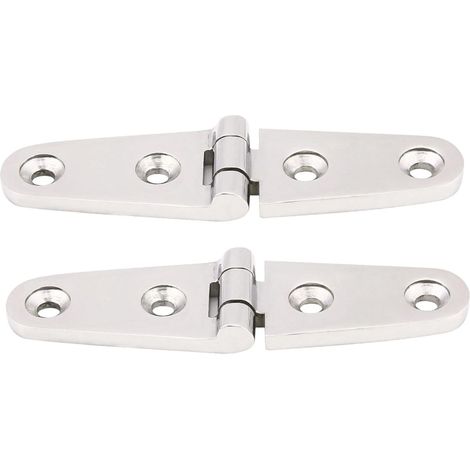 Charnières de Bateau Durables en Acier Inoxydable pour Portes Marines, Finition Polie Miroir, 2 Pièces (1/5)