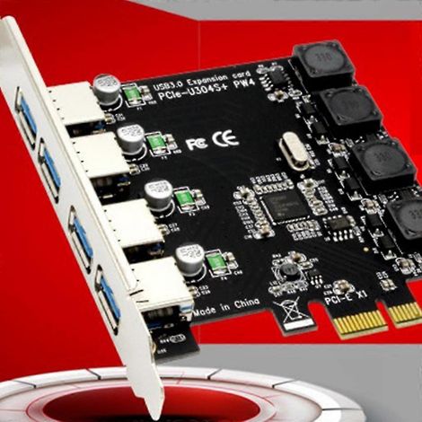 Carte d'extension PCI Express vers USB 3.0, vitesse jusqu'à 5 Gbit/s, carte PCIe (1/5)