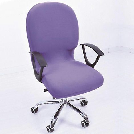 Drehstuhlbezug, dehnbar, abnehmbar, waschbar, für Computer- und Bürostühle, drehbar, mit Hubfunktion-Purplish Grey