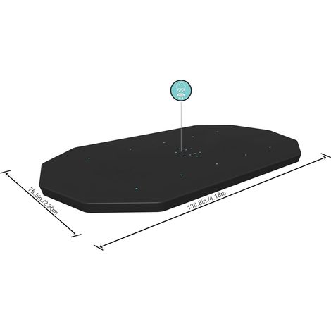 Bâche 4 Saisons 418 x 230 cm pour Piscine Hors Sol Power Steel™ Ovale 427 x 250 cm (1/4)