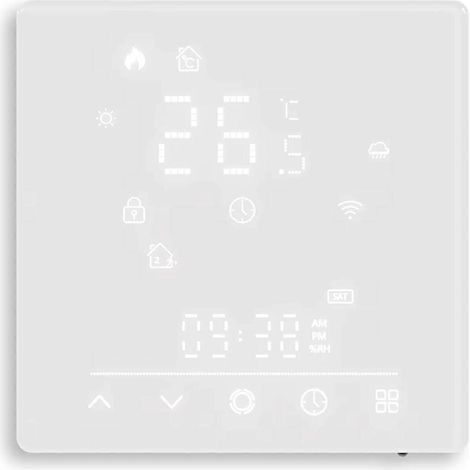 Thermostat intelligent Matter WiFi pour chaudière, régulateur de température - Compatible avec les systèmes domotiques. (1/5)