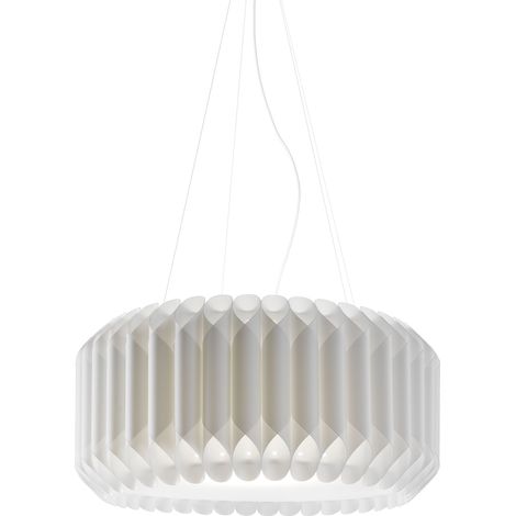 Lampadario Moderno Louise Polilux ® Bianco E Metallo Cromo 5 Luci E27 (1/2)