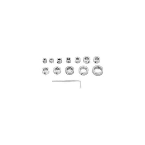 Lot de 12 bagues de butée de profondeur de perçage en acier inoxydable de 3 à 16 mm (1/5)