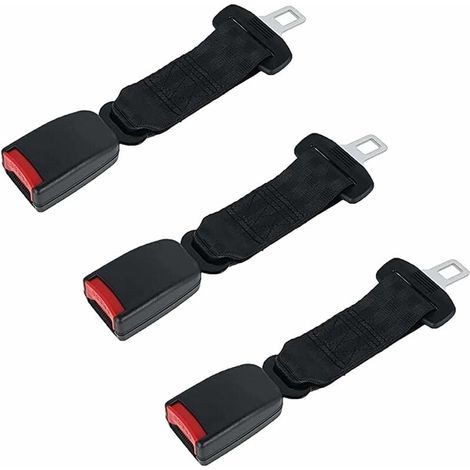 ZVD Sangle de ceinture Ajusteur de tension de ceinture de sécurité de voiture Extension de harnais de sécurité Épaule Relax Cou Confort Supports pour véhicule Évolutif 23 cm, Accessoires auto, Noir (3 (1/4)