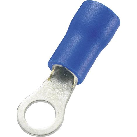 TRU COMPONENTS 746542 Cosse à oeillet Section max.=2.50 mm² Ø du trou=4.2 mm partiellement isolé ble (1/2)