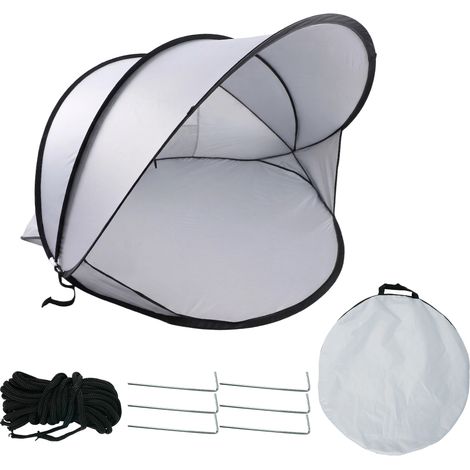 Tente de Plage Pop Up, Protection Solaire UV UPF 50+, Abri de Plage, Protection Contre Le Vent Auto-déployante, Tente Pare-Soleil avec Sac de Transport et Piquets (1/5)